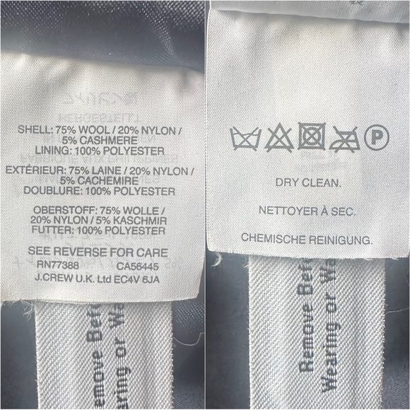 J. Crew Jacket The 2008 Andover Peacoat Italian Wool Gold Buttons Navy 6 - Picture 9 of 13